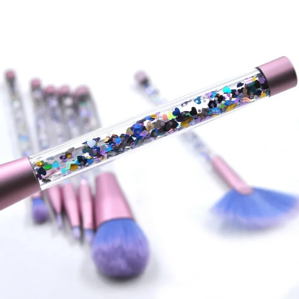 7pcs Crystal Makeup Brushes Kit + Case - Picture 10 of 11